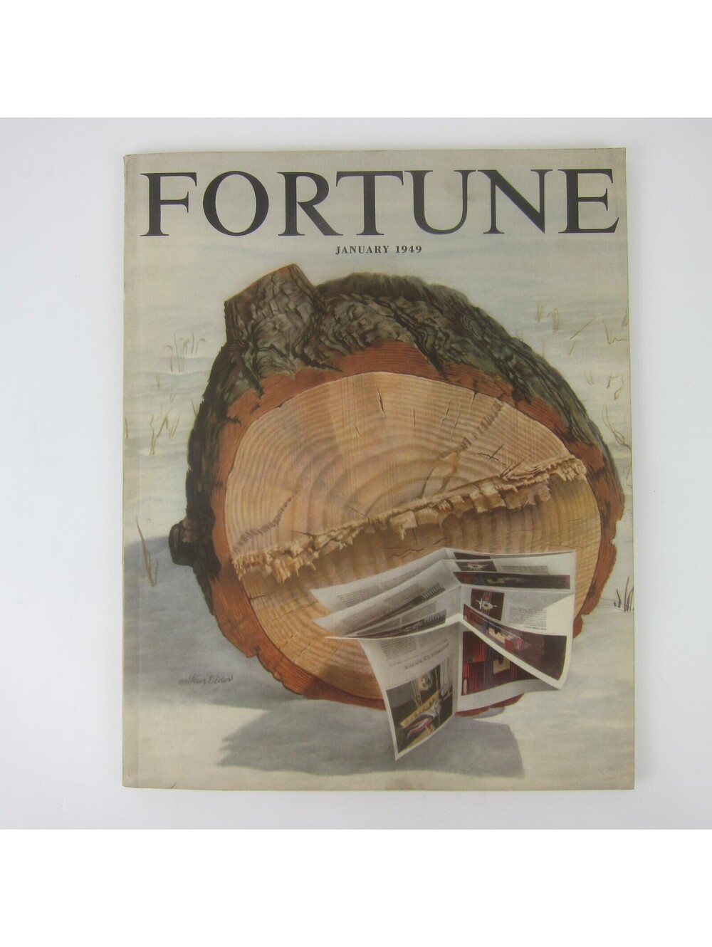 Vintage FORTUNE Magazine January 1949 Arthur Lidov Cover Seagrams Cunard Ads